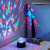 Glob disco rotativ 360° cu lumini LED colorate, Vivo LPC1178
